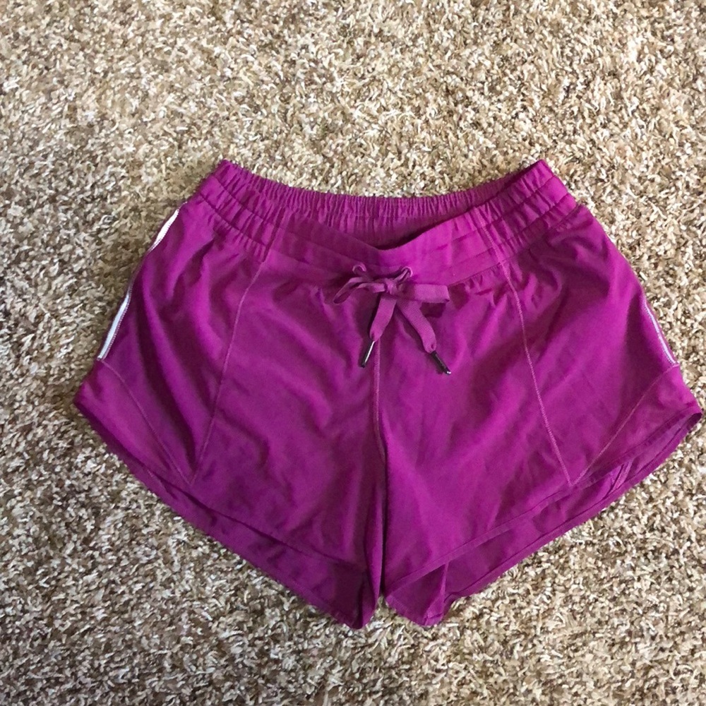 Lululemon plum hotty hot shorts